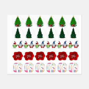 Stickers fröhliches Weihnachtslicht Etiketten