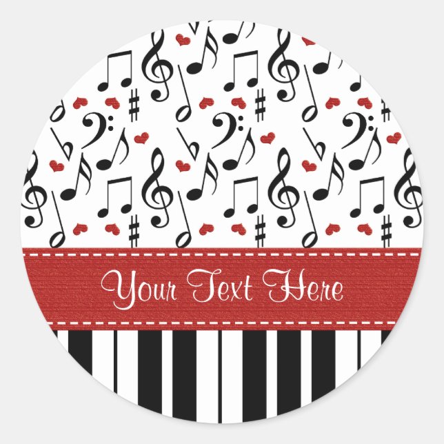 Stickers für benutzerdefinierte Piano-Musiknoten (Vorderseite)