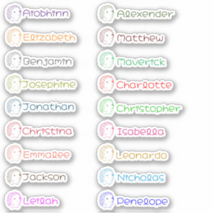 Stickers für niedliche Igel mit mehreren Namen Aufkleber