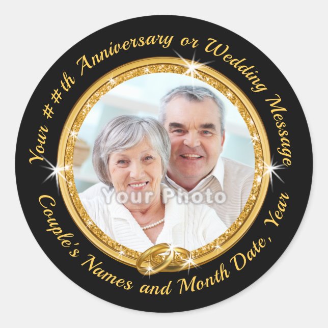 Stickers für personalisierte Foto-Gold-Umschlag Au (Vorderseite)