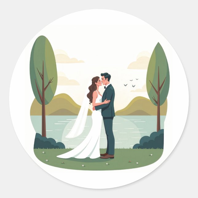 Stickers für romantische Verlobungen (Vorderseite)