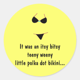 STICKERS - Gelber Polka Dot Bikini