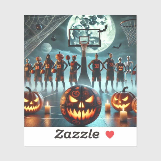 Stickers gestalten Halloween-Mix nach Basketball Aufkleber (Blatt)
