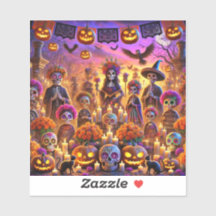 Stickers gestalten Halloween-Tag tot