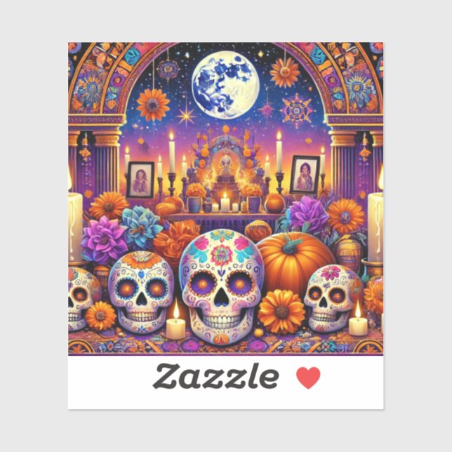 Stickers Halloween-Skelett Aufkleber (Blatt)