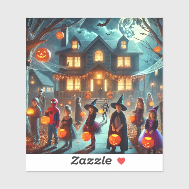 Stickers Halloween-Trick oder Treue Aufkleber (Blatt)