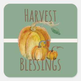 Stickers: Harvest Blessings Quadratischer Aufkleber
