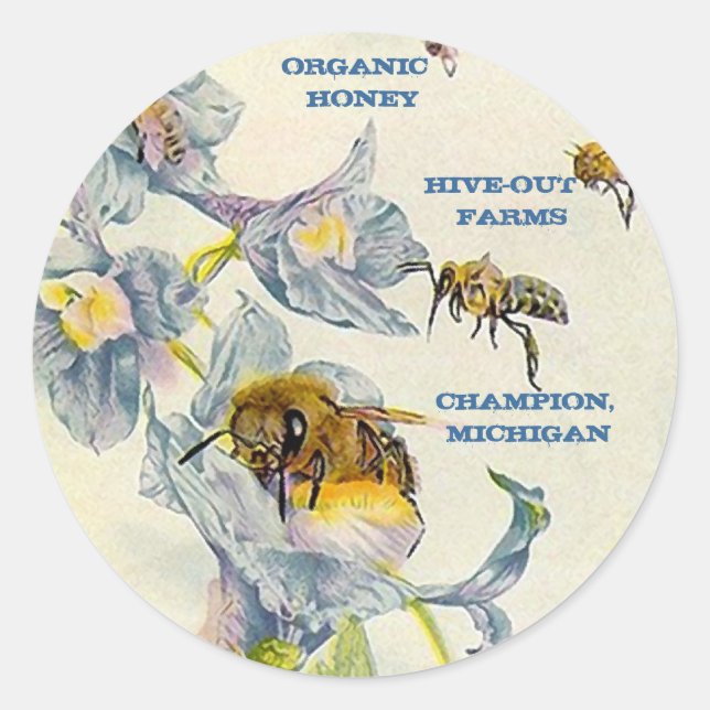 STICKERS HONEYBEE HONEY PRODUCERS PRODUCT MARKING (Vorderseite)