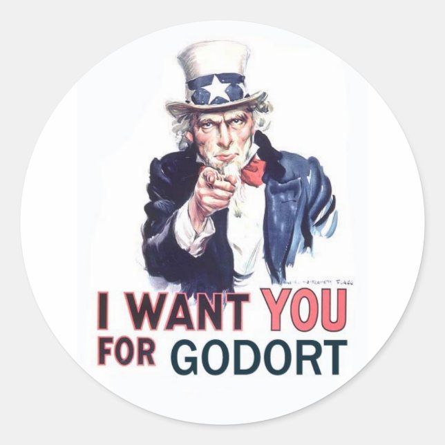 Stickers - Ich Wollte dich für GODORT (Vorderseite)