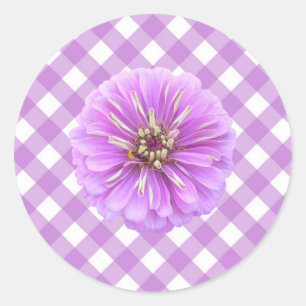 Stickers - Lilac Zinnia auf Gitter