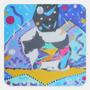 Stickers mit Schnauzer Pup