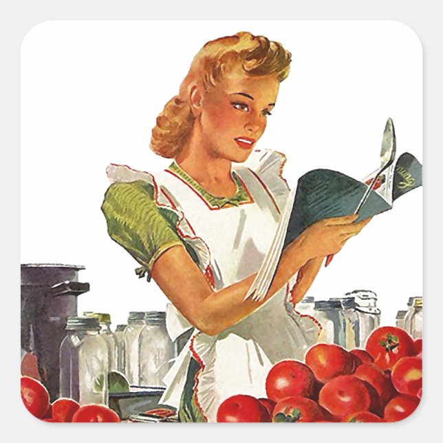 Stickers Notes Canning Jar Square Geschenke Küche (Vorderseite)