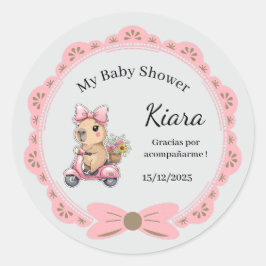 Stickers Personalizables Baby Shower Niña 