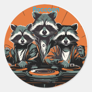 Stickers Raccoon geft Halloween Tag