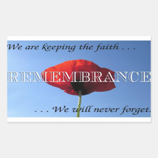 Stickers - Red Poppy Blue Sky REMEMBRANCE