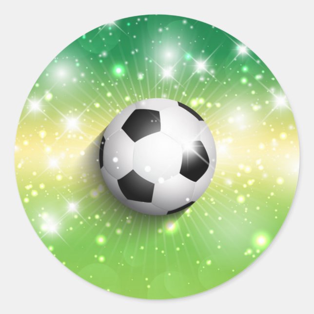 Stickers-Soccer Runder Aufkleber (Vorderseite)