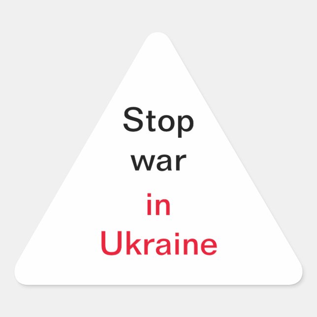 Stickers stoppen Krieg in der Ukraine (Vorderseite)