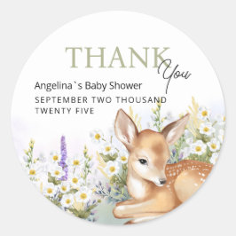  Stickers thank you for baby shower.