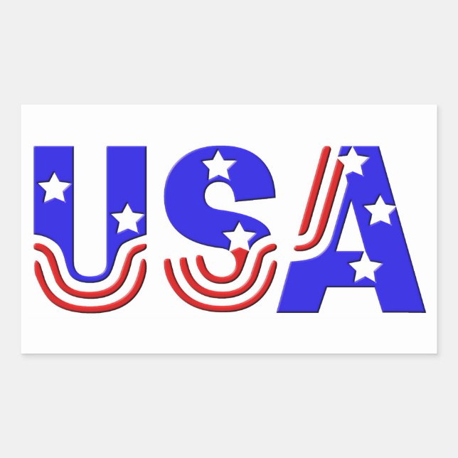 Stickers - USA in US Flagge (Vorderseite)