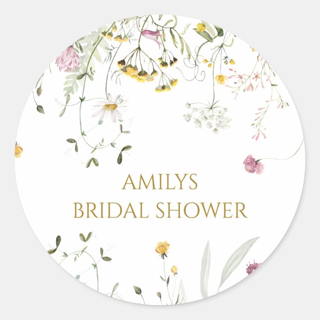 Stickers Vielen Dank Wildblumen (Vorderseite)