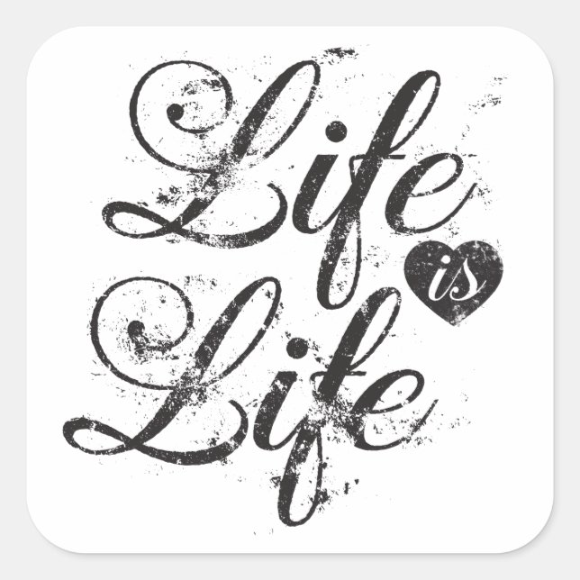 Stickers Vintages Zitat über Leben (Vorderseite)