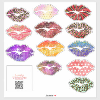 Stickervel 12 kusjes - groot aufkleber