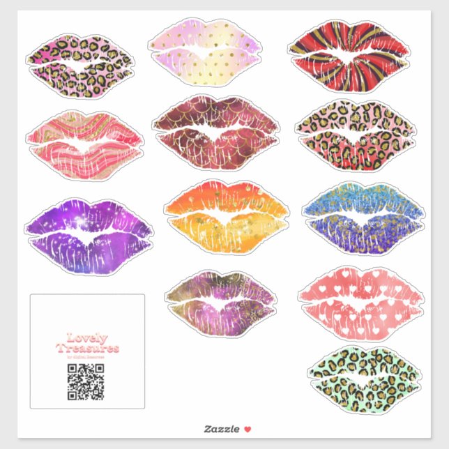 Stickervel 12 kusjes - groot aufkleber (Blatt)