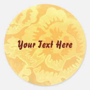Stickervorlage "Golden Fantsy" Runder Aufkleber