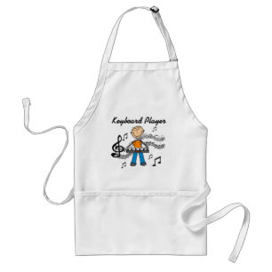 Stickfigur-Männchen-Keyboarder-Geschenke Schürze
