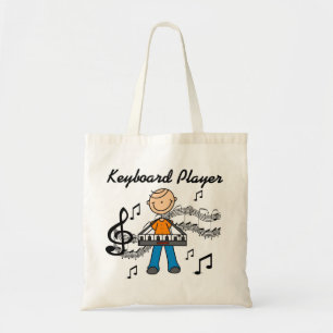 Stickfigur-Männchen-Keyboarder-Geschenke Tragetasche
