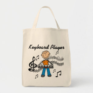Stickfigur-Männchen-Keyboarder-Geschenke Tragetasche