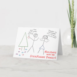 StickFigure Familien-Feiertag Feiertagskarte