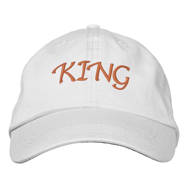 Stickhut, King Text Name Cap Bestickte Baseballkappe (Vorderseite)