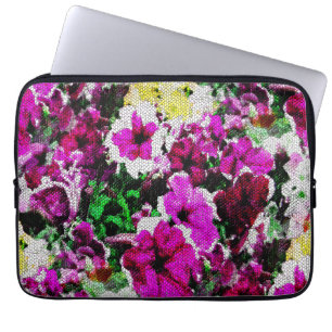 Stickige Stiefmütterchen... Laptopschutzhülle