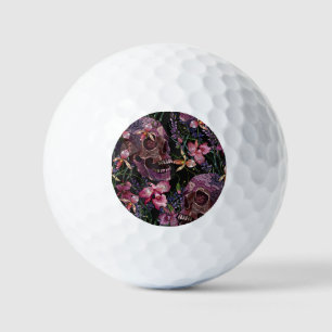 Stickiger Schädel: gotisch-orchid Muster Golfball