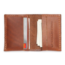 Stickiges Walnut Brown Leather Slim Wallet