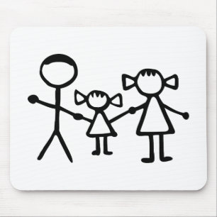 Stickman Familie Mousepad