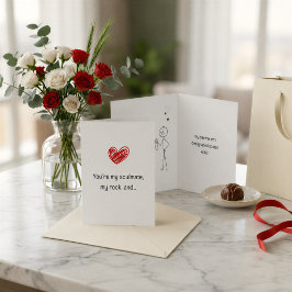 Stickman Funny Modern Spider Joke Valentinstag Karte