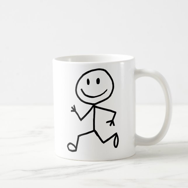 Stickman Läufer Kaffeetasse (Rechts)