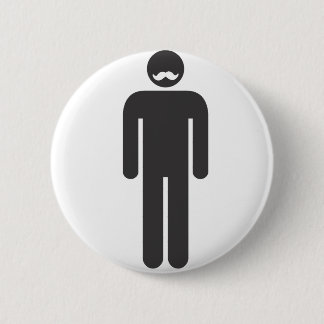Stickman Moustache Button