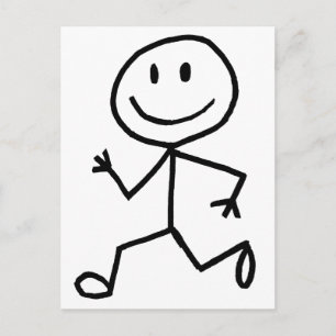 Stickman Runner Postkarte