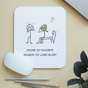 Stickman Spaß Zitat Gesichtsfeuer Valentinstag Mousepad