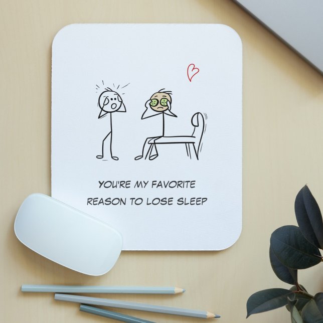 Stickman Spaß Zitat Gesichtsfeuer Valentinstag Mousepad (Von Creator hochgeladen)