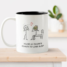 Stickman Spaß Zitat Gesichtsfeuer Valentinstag Zweifarbige Tasse
