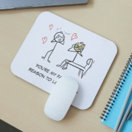 Stickman Spaß Zitat Romantischer lustiger Valentin Mousepad