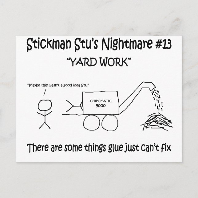 Stickman Stu Nightmare #13 Postkarte (Vorderseite)