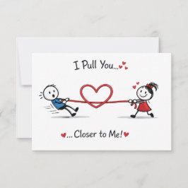 Stickman Tauziehen der Liebe Karte
