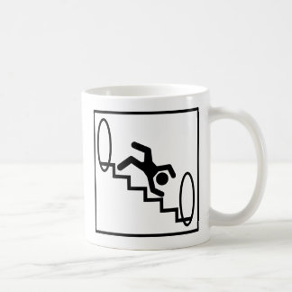 Stickman Treppe - Gefahr Kaffeetasse