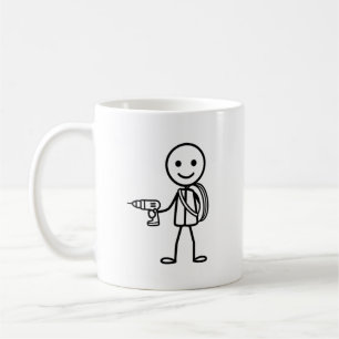 Stickmen At Work - Der Elektriker Kaffeetasse