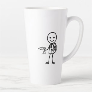 Stickmen At Work - Der Elektriker Milchtasse
